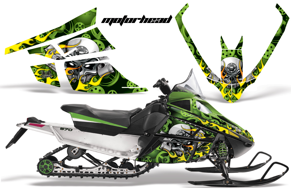 Arctic Cat F Series Graphics Kits Motorhead Green